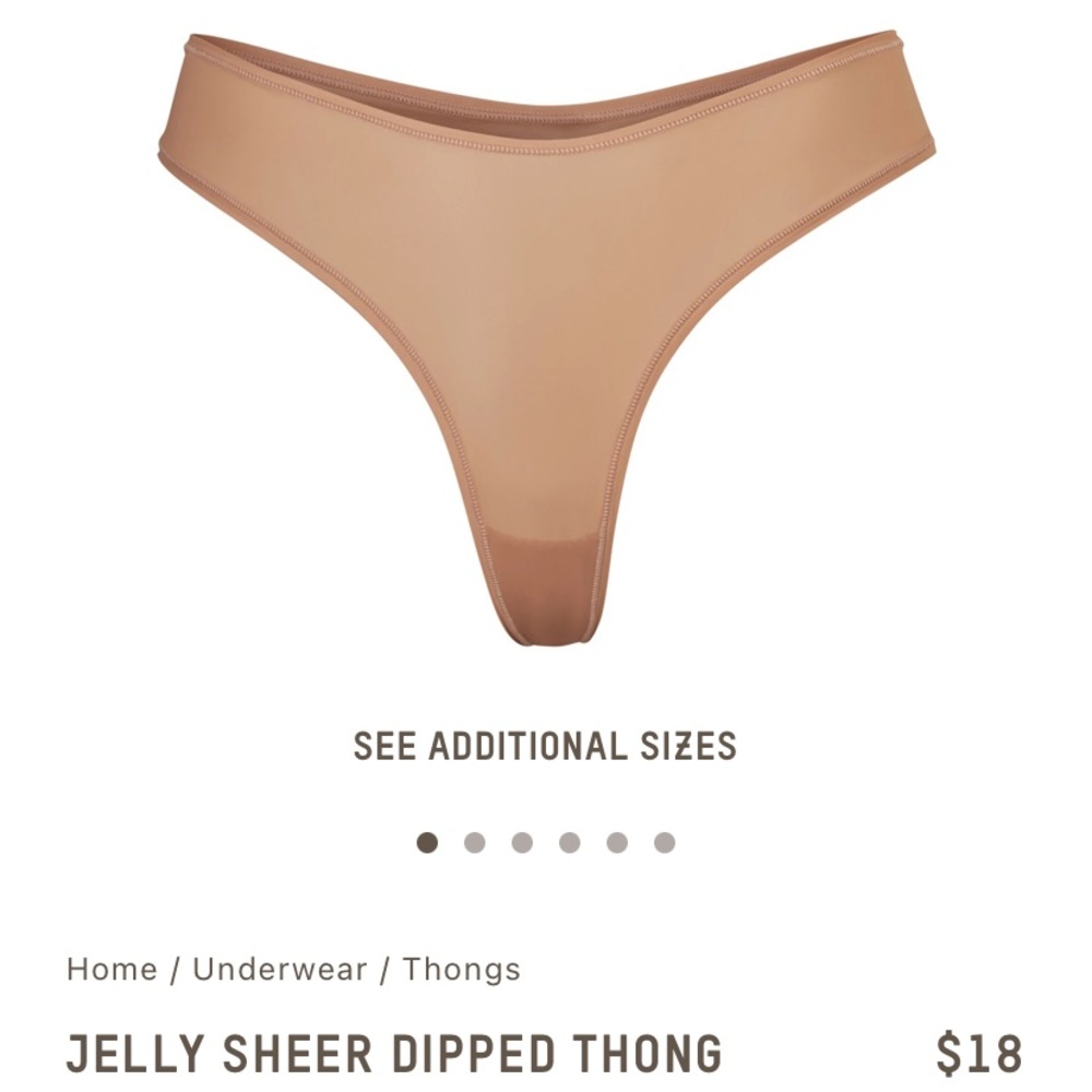 BRAND NEW JELLY SHEEER SKIMS THONG